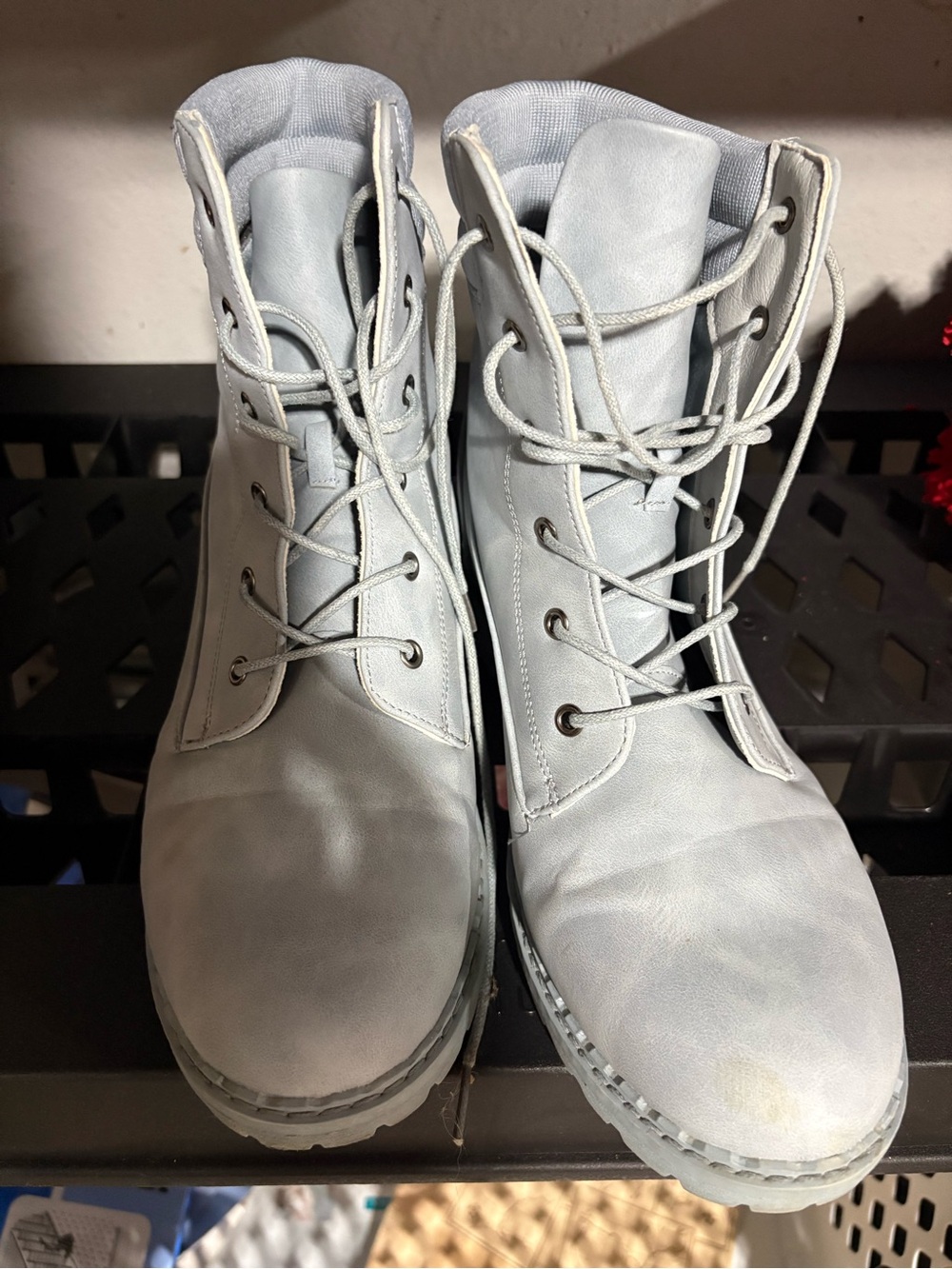 Women's ankle boots- light blue, size 11